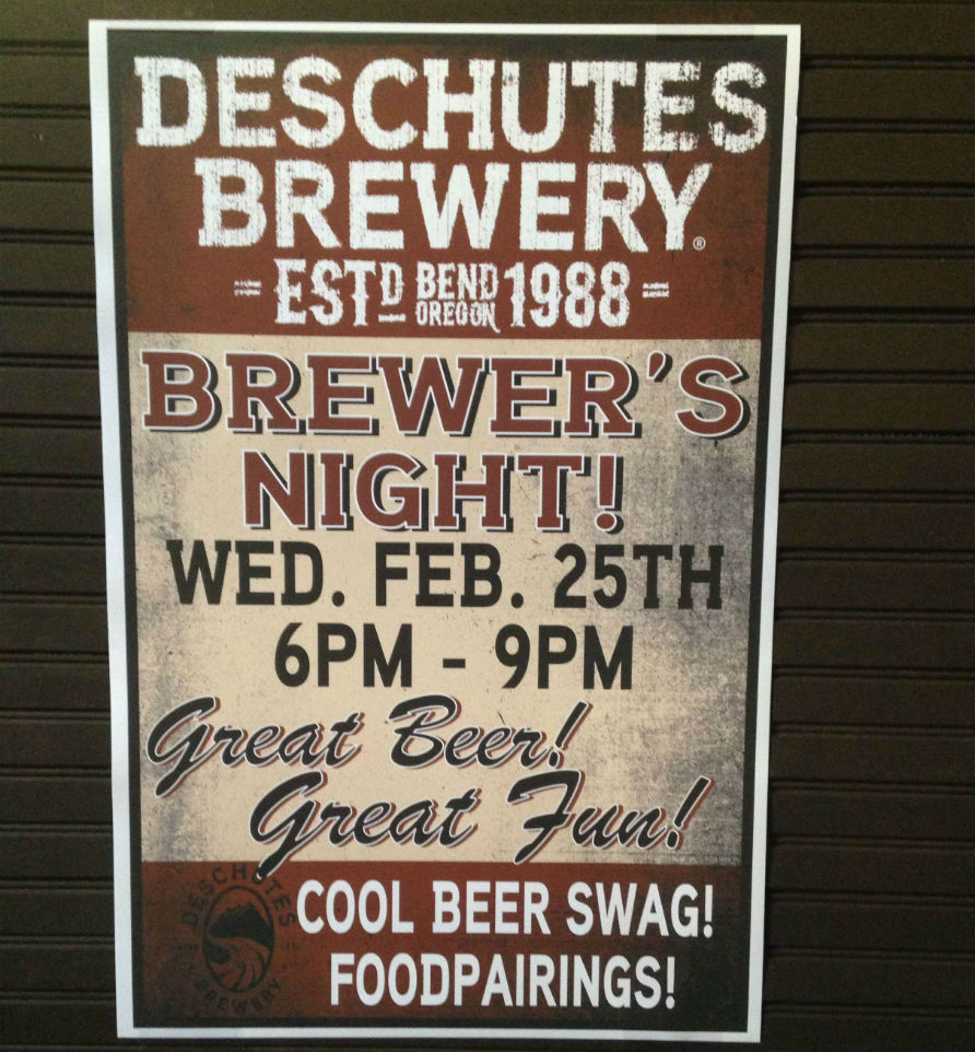Deschutes Brewers Night at the Mint poster