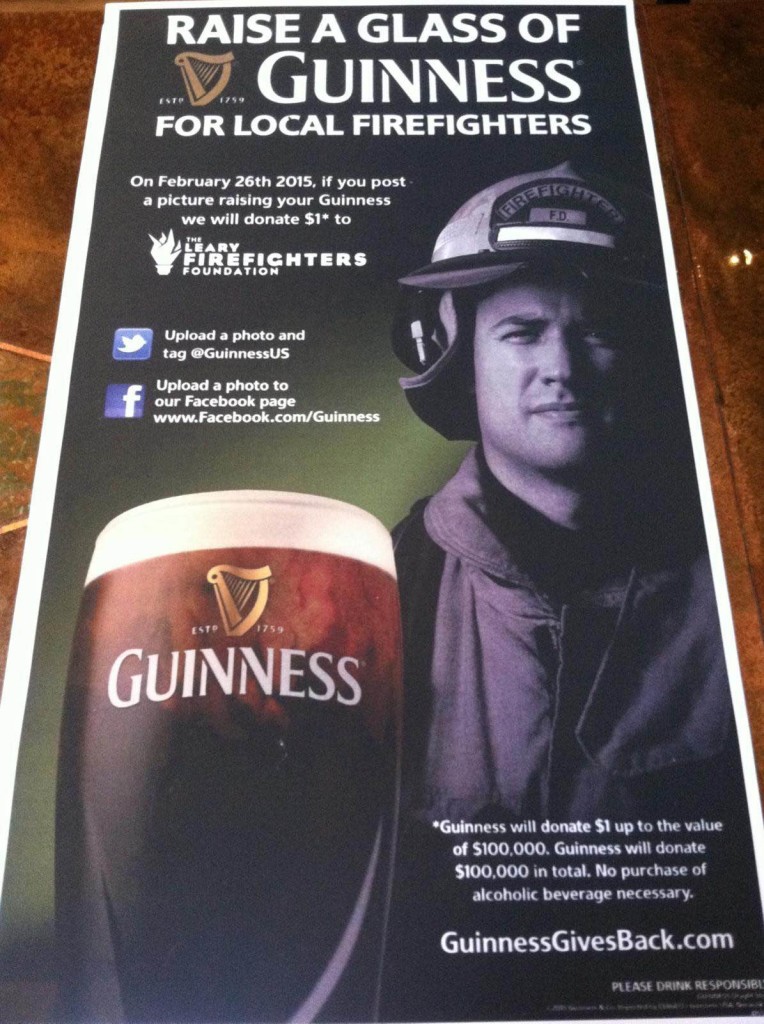 Guinness Raise a Pint for Firefighters Poster